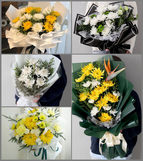 四川成都崇州市鸡冠山乡白事花束代送